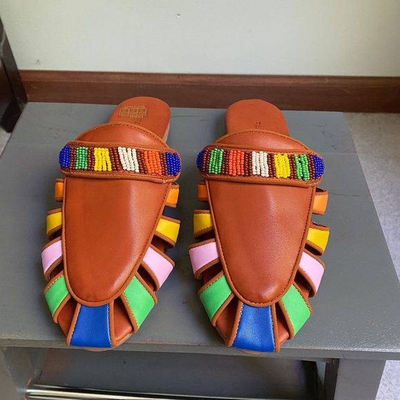FARM RIO Women Beaded Mules  - NEW NWOB - Picture 1 of 11
